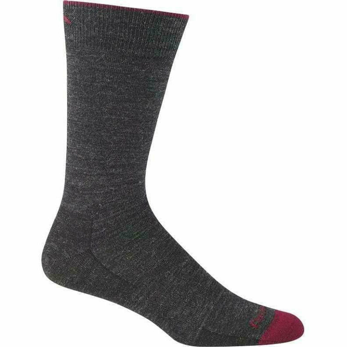 Darn Tough Mens Solid Crew Lightweight Lifestyle Socks  -  Medium / Charcoal