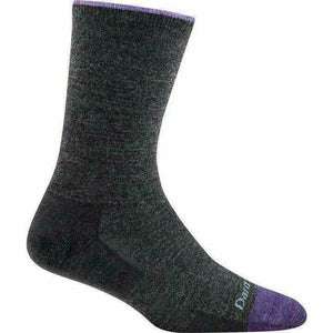 Darn Tough Womens Solid Basic Crew Lightweight Lifestyle Socks  -  Small / Charcoal