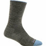 Darn Tough Womens Solid Basic Crew Lightweight Lifestyle Socks  -  Small / Taupe